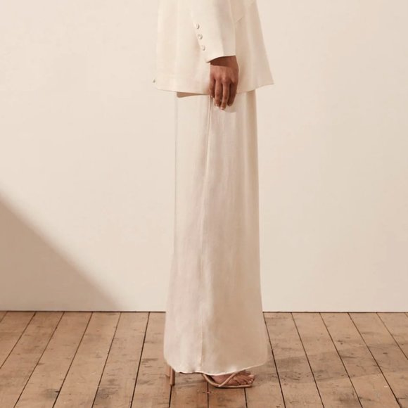 NWT - SHONA JOY - LA LUNE TUXEDO TROUSER - CREAM - Picture 9 of 12